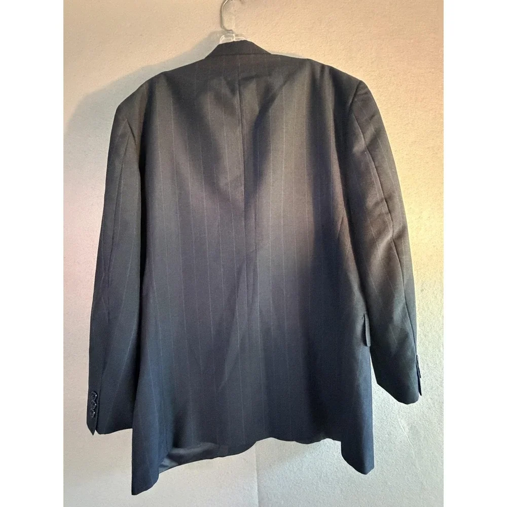 Oscar De La Renta Suit Mens 40 35x30 Gray Wool 2 Piece Jacket Pants Formal